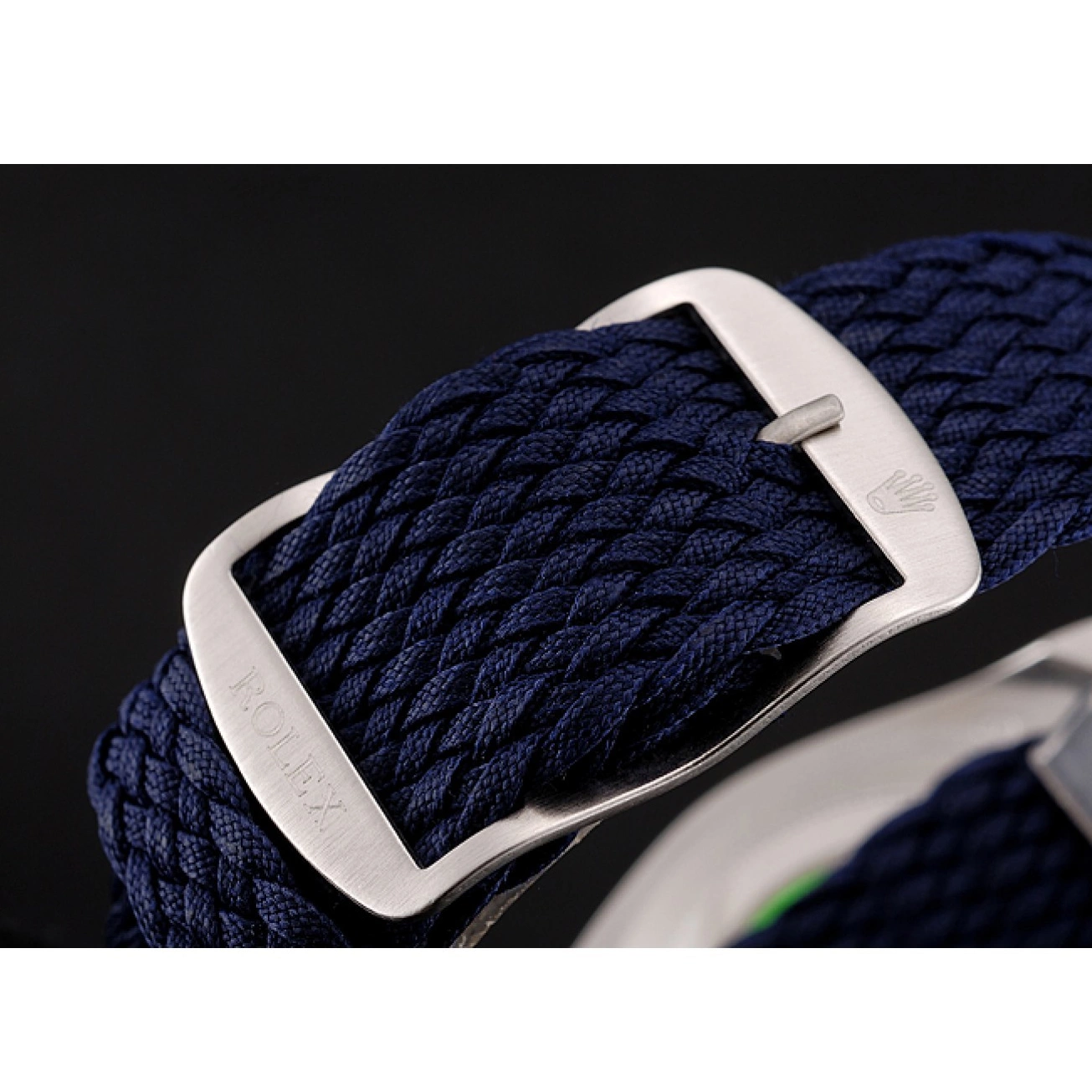 Aaa replica watch Blue Master 1453868 Bracelet Rolex Fabric Blue Dial Yacht 0707